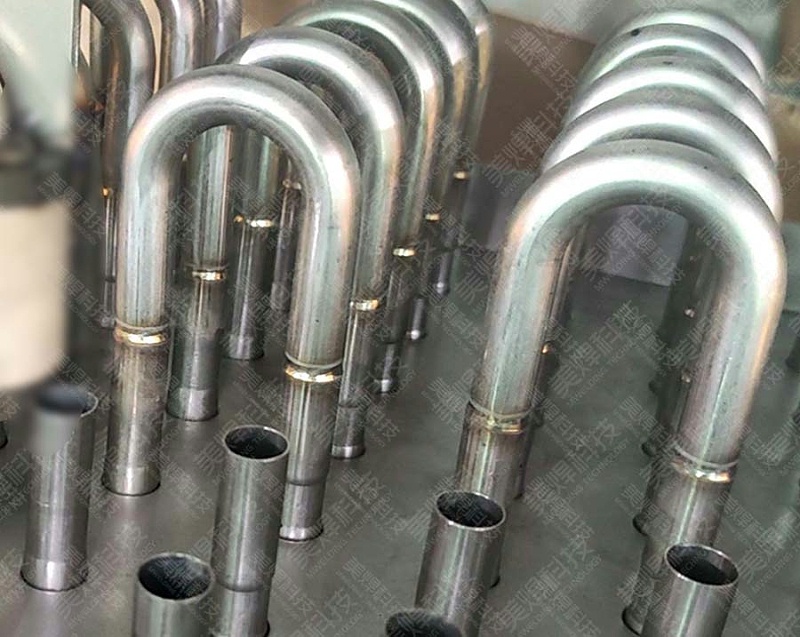 换热器U型管焊装置 U型管焊机应用于浙江省换热器行业项目(图1)