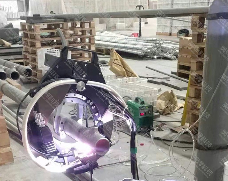 开放式管管焊接设备应用于四川成都石油化工行业项目